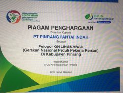 BP Jamsostek Pinrang Memberikan Piagam Penghargaan Kepada PT PPI