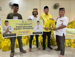 Hamka B Kady Sebar 2.000 Paket Sembako, Perkenalkan Airlangga Capres 2024