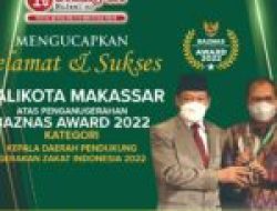 Wali Kota Makassar Raih Penghargaan Baznas Award 2022