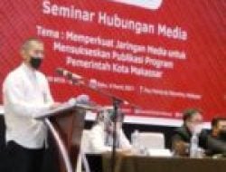 Gelar Seminar Kemitraan, Diskominfo Kota Makassar Sebut Media Sebagai Penyiar Kebijakan Pemerintah