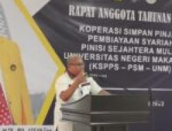 Sampaikan Pesan Rektor UNM, WR II Harap KSPPS PSM Hadirkan Konsep Keamanan dan Kenyamanan