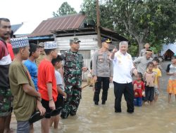 Hujan Guyur Pinrang, Forkopimda Tinjau Titik Banjir di Maccorawalie