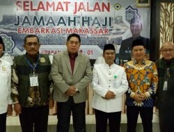 Sebanyak 393 Jemaah Haji Kloter Pertama Embarkasi Makassar, Diberangkatkan ke Tanah Suci