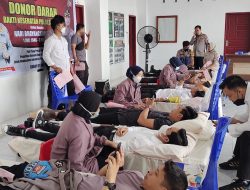 HUT Bhayangkara ke-76, Personil Polres Sidrap Gelar Aksi Donor Darah