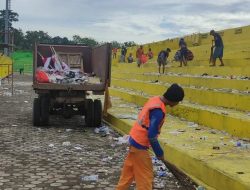 PSM Menang, Pagi-pagi Stadion Gelora BJ Habibie Parepare Sudah Bersih