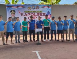 HUT Bhayangkara ke-76, Kapolres Sidrap Buka Turnamen Tenis Lapangan Kapolres CUP I