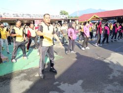 Perkuat Sinergitas, Kapolres Palopo Gelar Olahraga Bersama Jajaran TNI-Polri