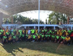 Sambut HUT RI ke-77, Polres Takalar Gelar Olahraga Bersama Dengan Batalyon 726 Tamalate
