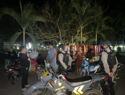 Cegah Aksi Kriminalitas di Malam Hari, Sat Samapta Polres Takalar Patroli Blue Light