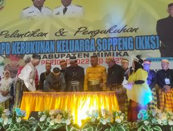 Bupati Soppeng Hadiri Pelantikan DPD KKS Mimika 2022-2027