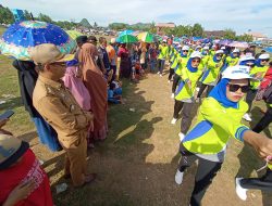 Meriahnya Lomba Gerak Jalan Indah di Desa Bowong Cindea