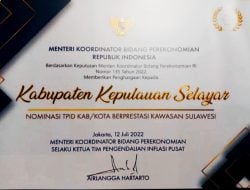 Pemkab Selayar Masuk Nominasi TPID Kab/Kota Berprestasi Kawasan Sulawesi