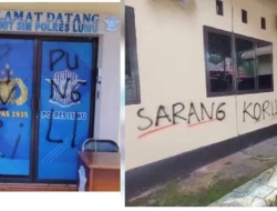 Oknum Polisi Coret-coret Dinding Mako Polres Luwu, Aipda HR Viral di Sosmed
