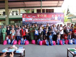 HUT ke 77 TNI, Pangdam XIV Hasanuddin Salurkan Paket Sembako Cegah Stunting