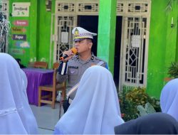 Satlantas Polres Pangkep Terus Sasar Sekolah, Sosialisasikan Tertib Lalin.