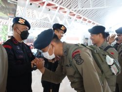 105 Personel Brimob Polda Sulsel Diberangkatkan, Satgas Ops Damai Cartenz BKO Polda Papua