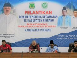 Irwan Hamid Hadiri Pelantikan Pengurus Kecamatan BKPRMI se-Kabupaten Pinrang
