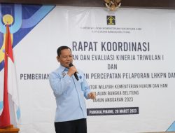 Ini Capaian Jajaran Pemasyarakatan Kemenkumham Babel di Triwulan I 2023