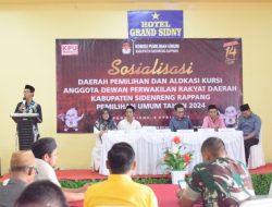 KPU Sidrap Gelar Sosialisasi Alokasi Kursi DPRD di Pemilu 2024