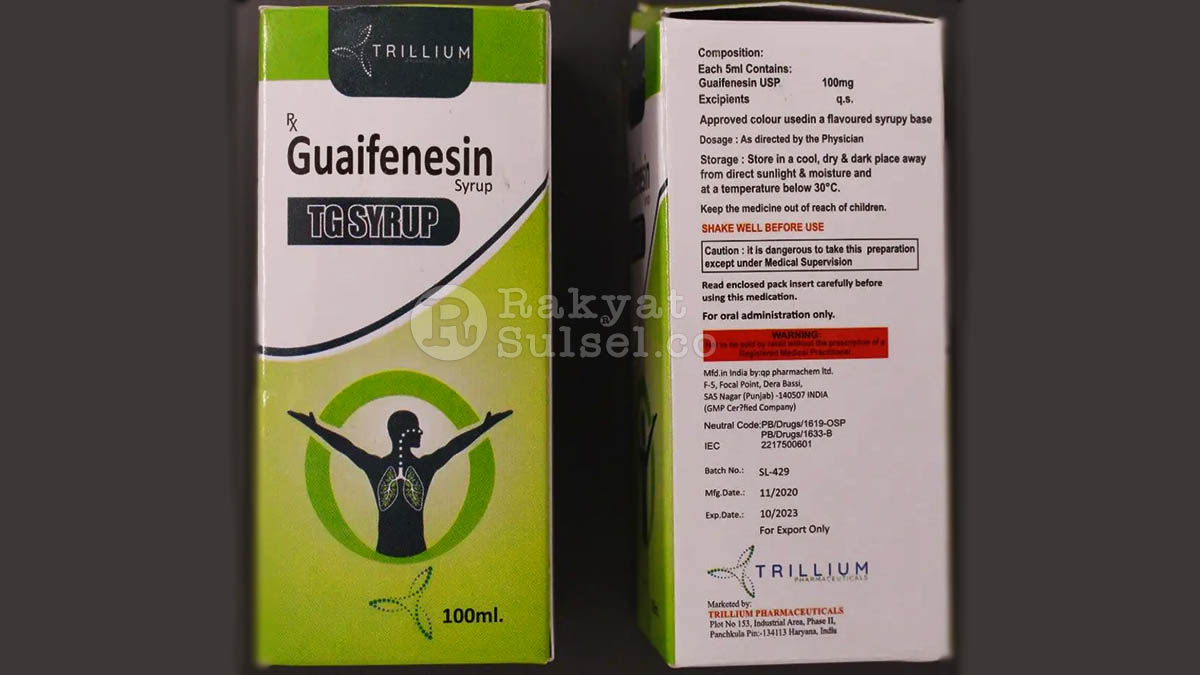 Guaifenesin TG produksi India