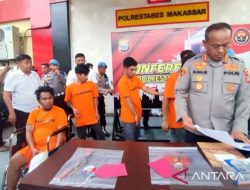 Lima dari Sepuluh Pelaku Pengeroyokan Anggota Ormas Batalyon 120 di Makassar Ditangkap Polisi