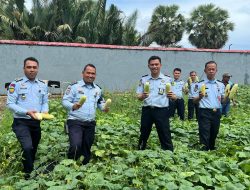 Hasil Melimpah, WBP Lapas Takalar Panen Mentimun