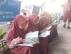 Murid SD Inpres Karema Antusias Ikut Safari Literasi Disperpus Mamuju