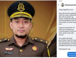 Tak Akan Cabut Laporan, Pemkot Jambi Laporkan Anak SMP Atas Tudungan Pelanggaran UU ITE