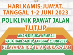 Pelayanan Poli RSUD Andi Makkasau Parepare Tutup Sementara Selama Libur Nasional