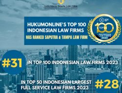 Membanggakan, Saputra & Tampa Law Raih Peringkat 31 di Top 100 Indonesian Law Firms