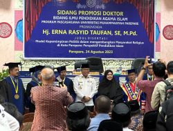 Resmi Sandang Gelar Doktor, Erna Rasyid Taufan Raih IPK 4