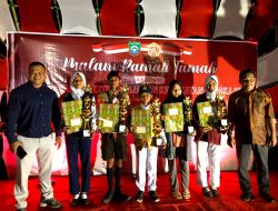 UPT SMP 1 Pangkajene Sapu Bersih Juara Lomba Gerak Jalan HUT Proklamasi