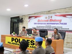 Polres Pelabuhan Makassar Terima Kunjungan Tim Supervisi Divpropam Polri  