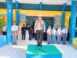 Ops Zebra 2023, Kasat Lantas Menjadi Irup di Sekolah SMA Hang Tua Makassar