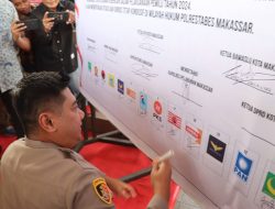 Deklarasi Pemilu Damai 2024, Kapolres Pelabuhan Makassar Wujudkan Situasi Damai dan Aman