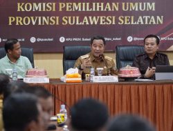 Silahturahmi ke KPU Sulsel, Pj Gubernur Bahtiar Tegaskan Komitmen Sukseskan Pemilu dan Pilkada