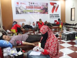 Memperingati HUT Humas Polri ke-72, Polres Takalar Gandeng PMI Gelar Donor Darah