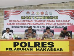 Operasi Mantap Brata 2023-2024, Polres Pelabuhan Makassar Gelar Rakor Lintas Sektoral