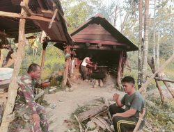 Bangun Hubungan TNI-Masyarakat, Anggota Kodim 1420 Sidrap Intens Komsos dengan Warga
