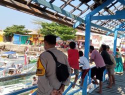 Pilpres 2024, Polres Pelabuhan Makassar Monitoring Kegiatan Deklarasi Relawan Capres di Pulau Barrang Caddi