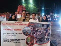 Peduli Korban Kebakaran, Aliansi Mahasiswa Bima-Dompu Makassar Galang Dana