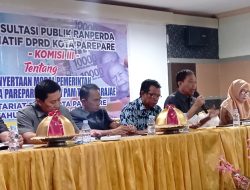 DPRD Parepare Gelar Konsultasi Publik Ranperda Penyertaan Modal Ke PAM Tirta Karajae Kota Parepare
