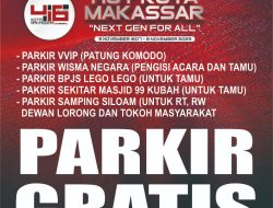 PD Parkir Siapkan Lima Kantong Parkir Gratis di HUT Kota Makassar ke-416, Ini titiknya 