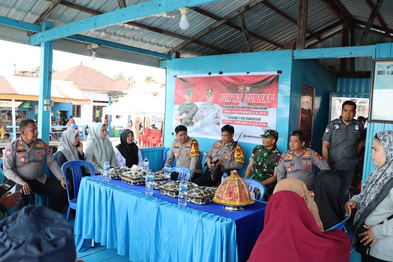 Polres Pelabuhan Makassar Ajak Warga Pulau Barrang Lompo Jaga Kamtibmas