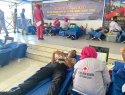 Peringati HUT ke-73, Satpolairud Polres Pelabuhan Makassar Gelar Donor Darah