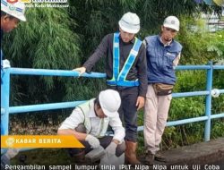 Dinas PU Makassar Lakukan Pengambilan Sampel Lumpur Tinja IPLT Nipa Nipa