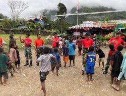 Yonif 721/Makkasau Sediakan Lomba Untuk Warga Perbatasan Indonesia-Papua Nugini
