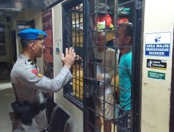Tingkatkan Keamanan Mako, Piket Pawas Polres Pelabuhan Makassar Kontrol Tahanan