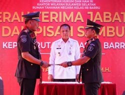 Amsar Resmi Memimpin Rutan Barru, Yudi Suseno Berpesan dalam Bekerja Utamakan Integritas