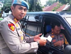 Tingkatkan Disiplin Berlalu Lintas, Sie Propam Polres Tana Toraja Cek Kelengkapan dan Surat-surat Kendaraan Personel